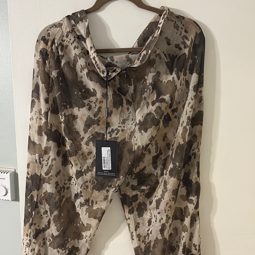 Animal Print Sheer cover up pants